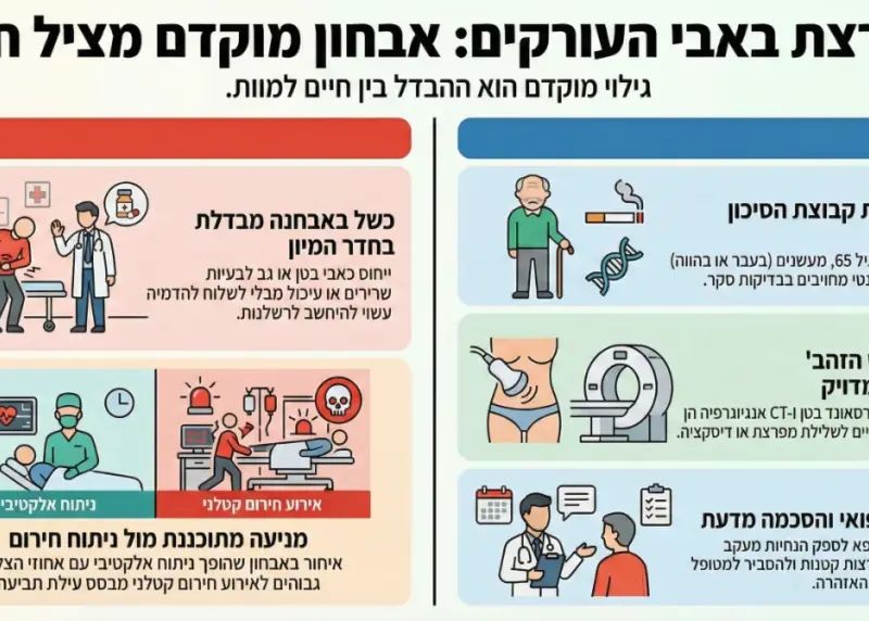 אינפוגרפיקה - רשלנות רפואית באבחון מפרצת באבי העורקים
