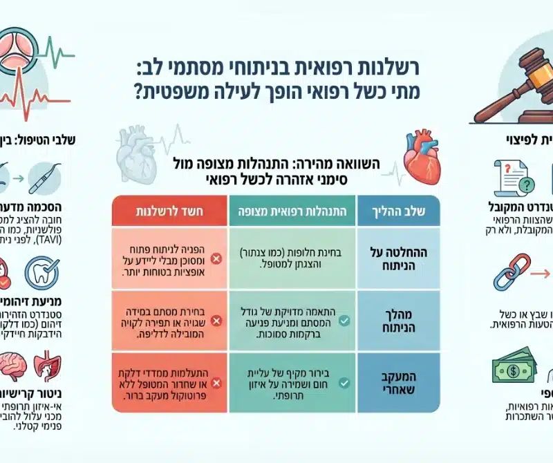 אינפוגרפיקה - רשלנות רפואית בניתוחי לב