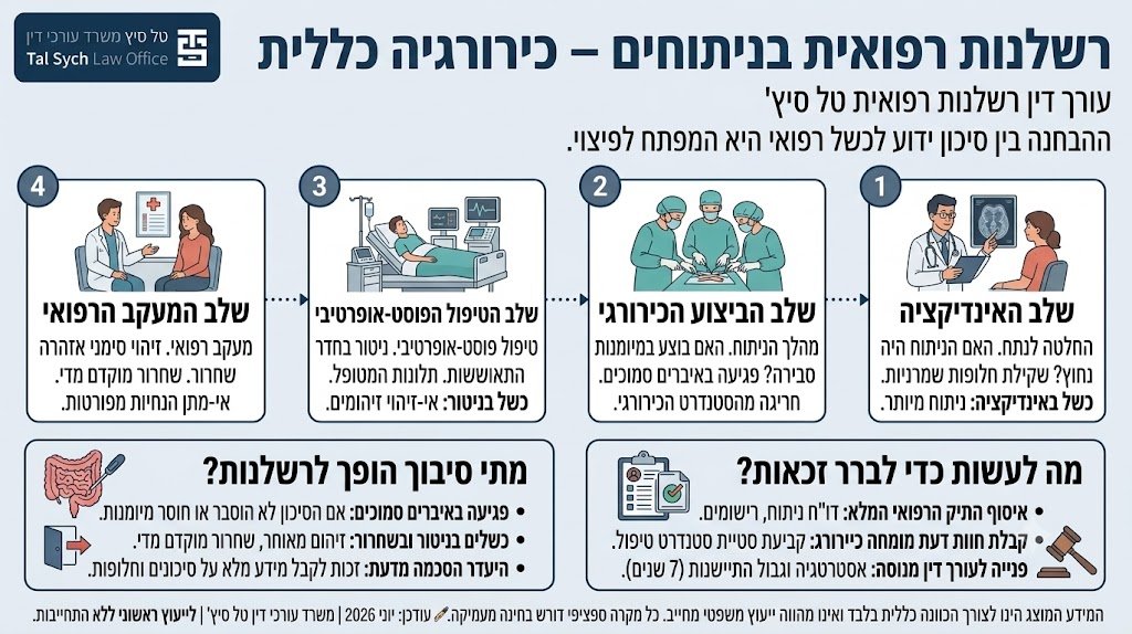 רשלנות רפואית בניתוחים - כירורגיה כללית