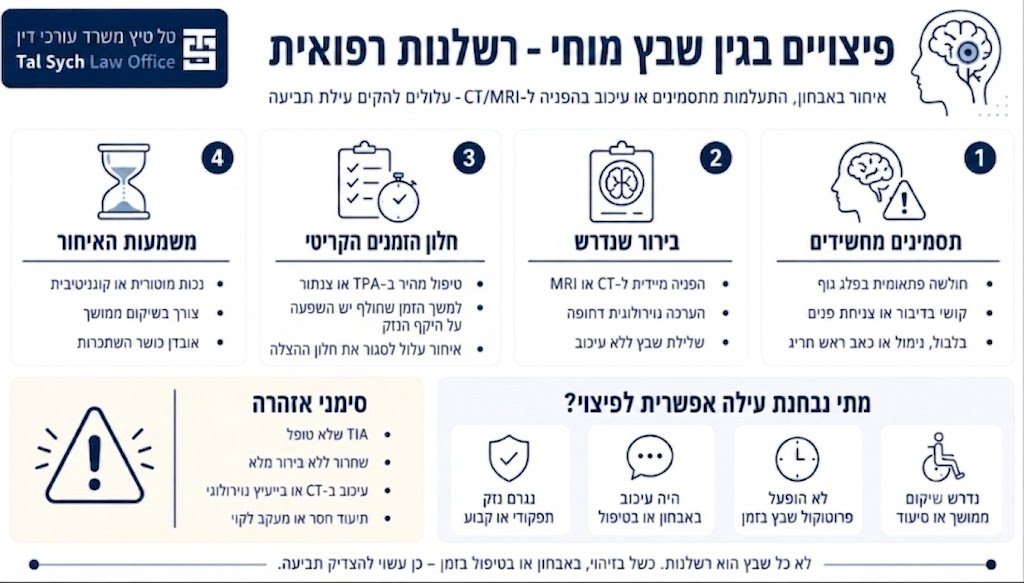 פיצויים בגין שבץ מוחי - רשלנות רפואית