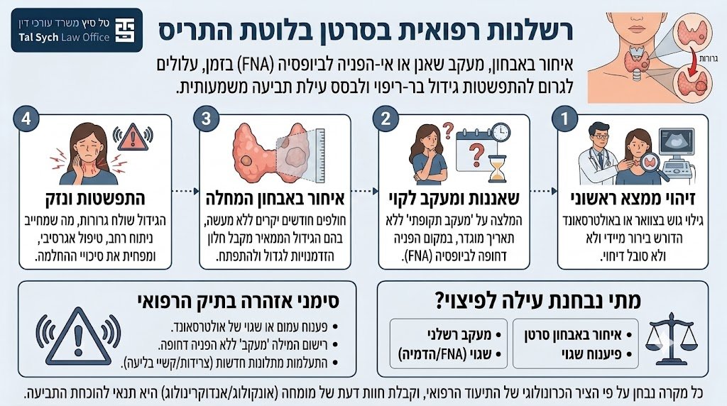 רשלנות רפואית בסרטן בלוטת התריס